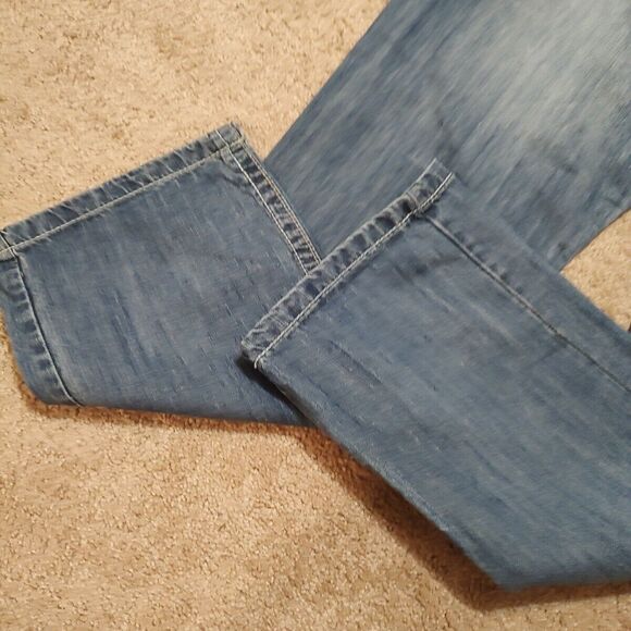 SMOKE RISE DNM, Men's Distressed Straight Leg Denim Jeans, size 44X34 EUC - Picture 8 of 13